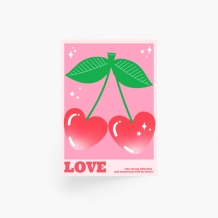 Plakat, Kolekcja I love you cherry much - wersja 2, 50x70