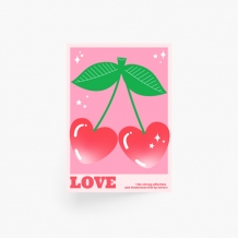Plakat, Kolekcja I love you cherry much - wersja 2, 50x70 cm