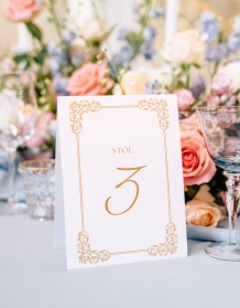 Numer stołu weselnego, Kolekcja Klasyczna - wersja 2