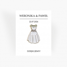 Przypinki, Kolekcja Minimalistyczna - Suknia ślubna