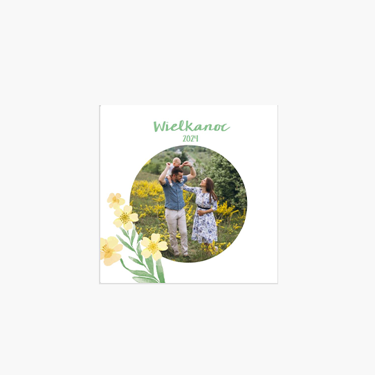 Fotokartka Wielkanoc 2025, 14x14 cm