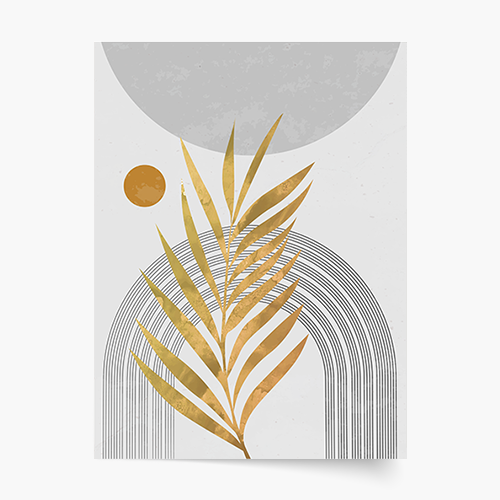 Plakat, Kolekcja Simple - musztarda, 50x70