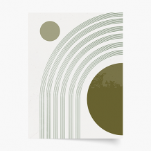 Plakat, Kolekcja Simple - zielony, 20x30 cm