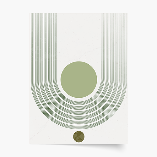 Plakat, Kolekcja Simple - zielony, 20x30 cm