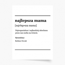 Plakat, Słownik - Najlepsza mama, 20x30 cm