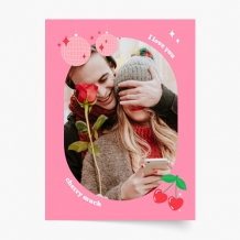 Plakat, Kolekcja I love you cherry much - wersja 1, 20x30 cm