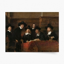 Plakat, Syndycy cechu sukienników, Rembrandt van Rijn, 1662, 60x40 cm