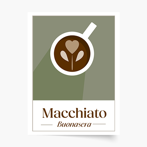 Plakat,  Coffee - Macchiato, 20x30