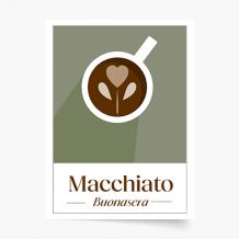 Plakat,  Coffee - Macchiato, 20x30 cm