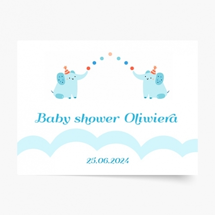 Plakat, Słonik - plakat powitalny, 40x30