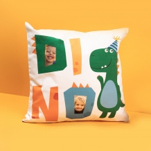 Poduszka, bawełna, Kolekcja urodzinowa - Dinozaury - wersja 2, 38x38 cm