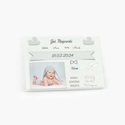 Obraz, Metryczka niebieska, 100x70 cm