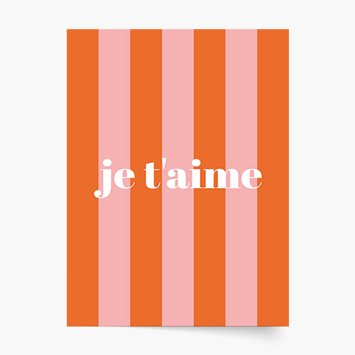 Plakat, je t'aime, 20x30