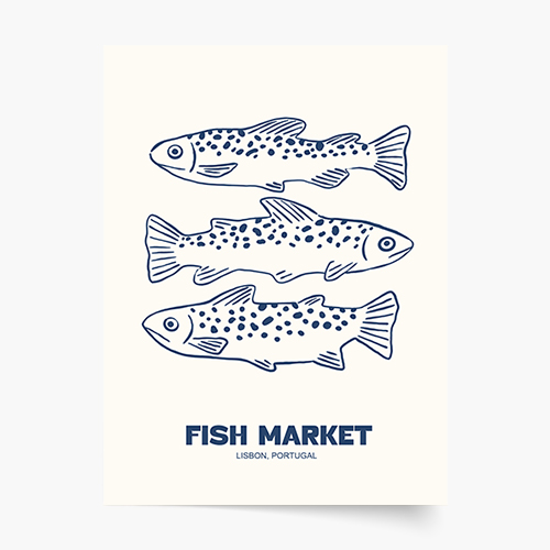 Plakat, Fish Market, 50x70 cm