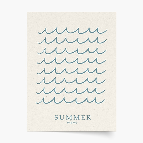 Plakat, Summer Waves, 20x30 cm