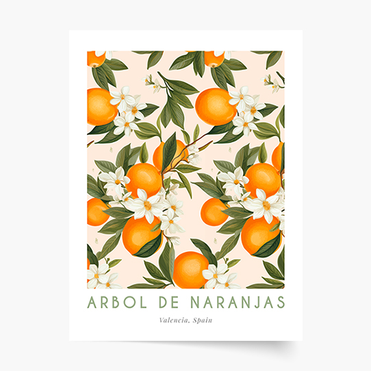 Plakat, Orange Spain, 50x70 cm