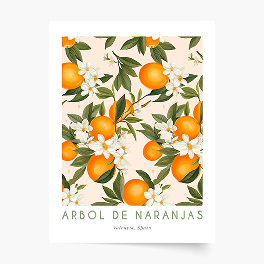 Plakat, Orange Spain, 20x30 cm