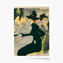 Plakat, H. Toulouse-Lautrec "Divan Japonais 75 rue des Martyrs Ed Fournier directeur", 20x30