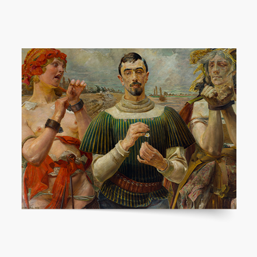 Plakat, J. Malczewski "Hamlet polski - Portret Aleksandra Wielopolskiego", 100x70