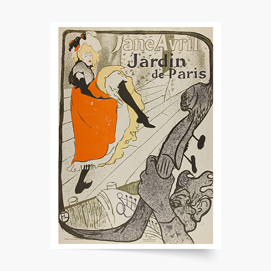 Plakat, H. Toulouse-Lautrec "Jane Avril, Jardin de Paris", 30x40 cm