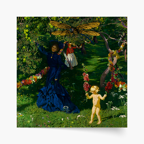 Plakat, J. Mehoffer "Dziwny ogród", 30x30 cm