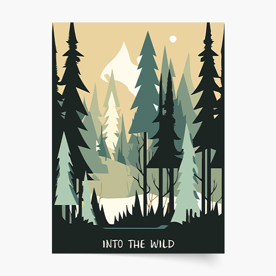 Plakat, Las: Into the wild, 20x30 cm