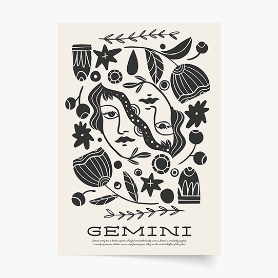 Plakat, Gemini, 20x30 cm