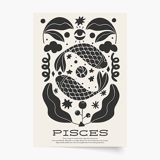 Plakat, Pisces, 20x30 cm