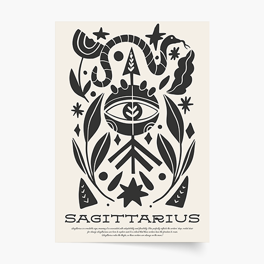 Plakat, Sagittarius, 60x80 cm