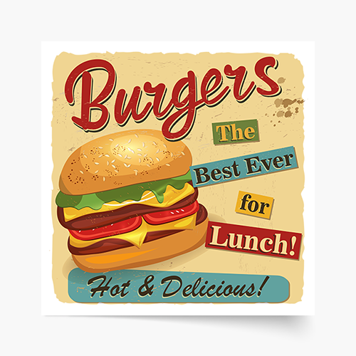 Plakat, Best Burgers, 30x30