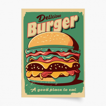 Plakat, Burger, 20x30