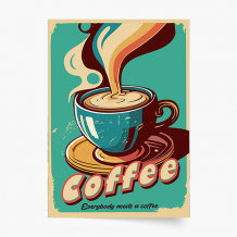 Plakat, American Coffee, 20x30 cm