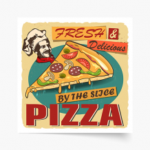 Plakat, Pizza, 30x30