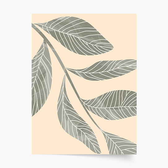 Plakat, Woman - Leaves I, 20x30 cm