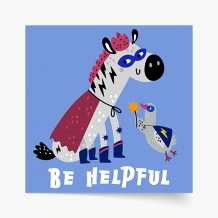 Plakat, Heroes - Be helpful, 30x30