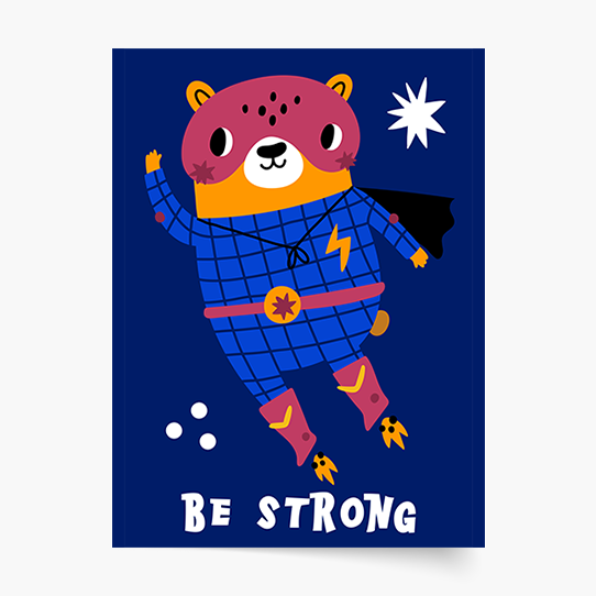 Plakat, Heroes - Be strong, 20x30