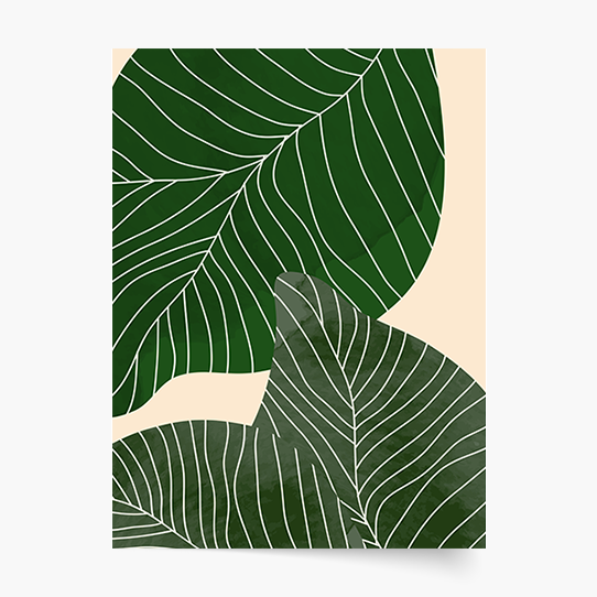 Plakat, Woman - Leaves III, 20x30 cm
