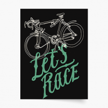 Plakat, Bikes - Let's race, 20x30