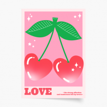 Plakat, Kolekcja I love you cherry much - wersja 2, 20x30