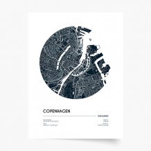 Plakat, Maps: Copenhagen, 20x30 cm