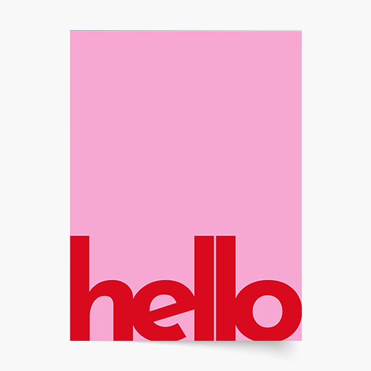 Plakat, Typograficzny: Hello, 40x60 cm