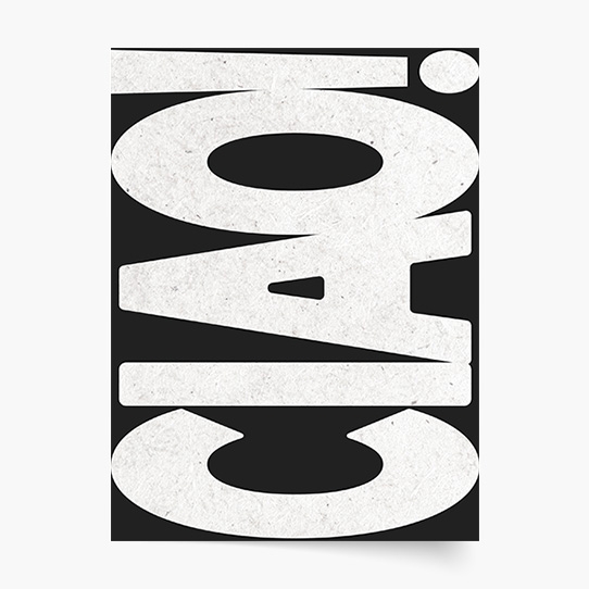 Plakat, Typograficzny: Ciao, 20x30 cm