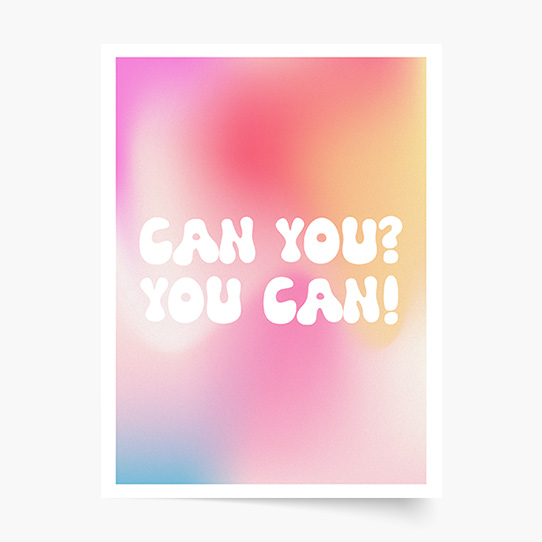 Plakat, Typograficzny: You can, 50x70 cm