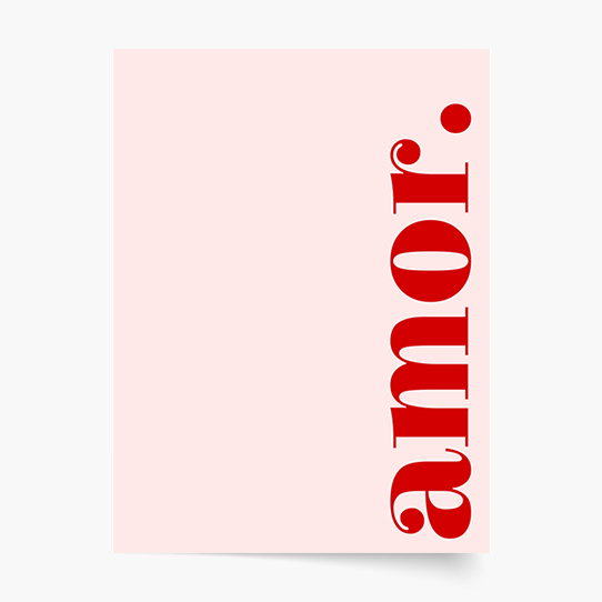 Plakat, Typograficzny: Amor, 40x60 cm