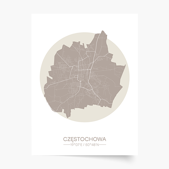 Plakat, Polskie miasta: Częstochowa, 20x30 cm
