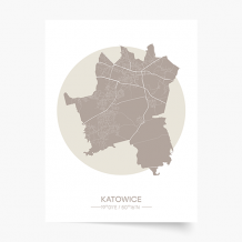 Plakat, Polskie miasta: Katowice, 20x30 cm