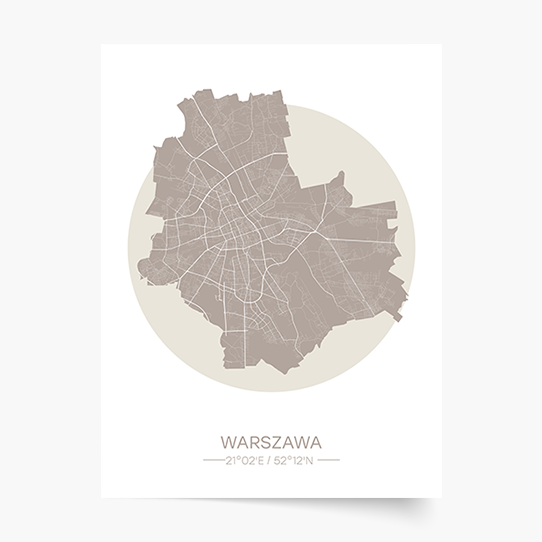 Plakat, Polskie miasta: Warszawa, 20x30 cm