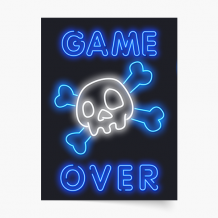 Plakat, Gaming: Game over Skull, 20x30