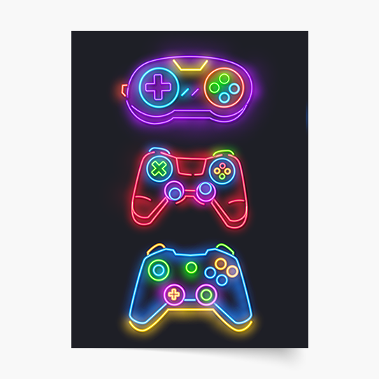 Plakat, Gaming: Pads, 20x30 cm
