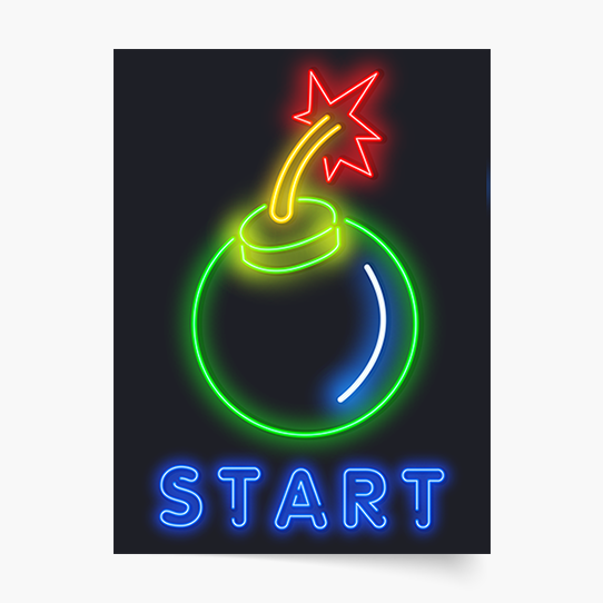 Plakat, Gaming: Start, 20x30 cm